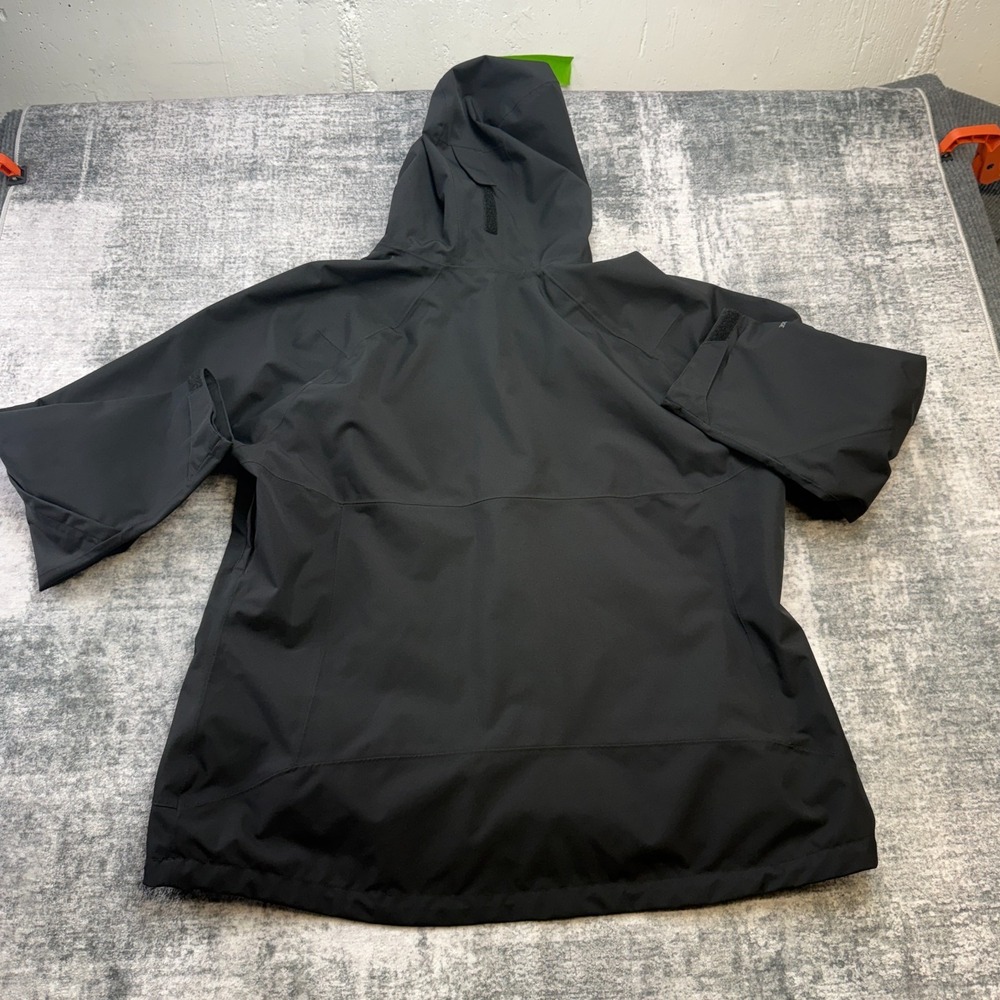 Eddie Bauer Jacket Womens 2X Black Weatheredge Plus Waterproof Hood Rain Wind - Picture 9 of 12